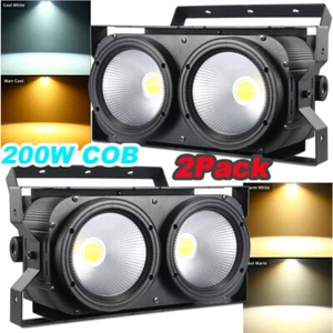 2PCS 200W COB LED Par Light DMX DJ Audience Blinder Light Warm Cool Nature White - Picture 1 of 12