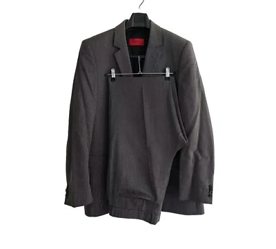Hugo Boss "Albo/Hago" Mens Grey Wool Blend 2-Piece Suit. Size ITALY 52/UK 42. - Image 1 of 4