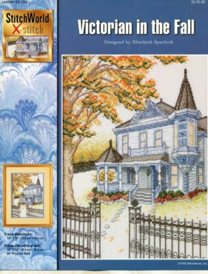 StitchWorld X-Stitch VICTORIAN IN THE FALL Cross Stitch Leaflet~ House 03-126L - Image 1 of 2