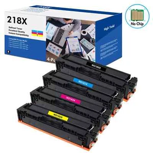 4 Pack 218X W2180X High Yield Toner NO CHIP Fits for HP LaserJet Pro MFP 3301fdw - Picture 1 of 2