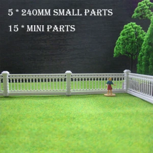 1/2Sets-1 Meter Model Railway HO OO Scale 1:87 White Building Fence Wall LG10001 - Picture 1 of 6