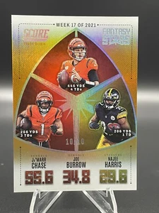 Panini Score Joe Burrow Ja’marr Chase Najee Harris 2022 10/10 Fantasy Stars FS17 - Imagen 1 de 2