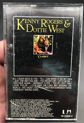 Kenny Rogers & Dottie West – Classics Cassette 1979 USA UA-CA 946-H - Image 1 of 4