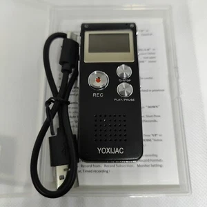 Voice Recorder 8gb Digital Audio Mp3 Player Multifunctional Rechargeable Cord - Picture 1 of 10