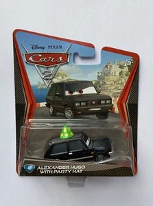 Disney Cars Diecast Alexander Hugo with Party Hat #48 1:55 VERY RARE CARS 2 - Picture 1 of 2