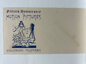 50th Anniversary of Motion Pictures Hollywood, California US Air Mail Cover FDC - Picture 1 of 2