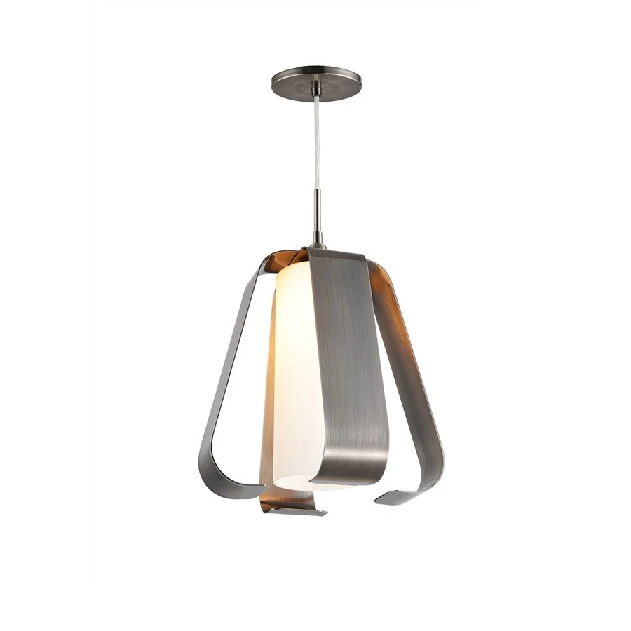 Colgante Woodbridge Lighting doblado de 1 luz, níquel antiguo - 14523ATN Foto 1 de 1