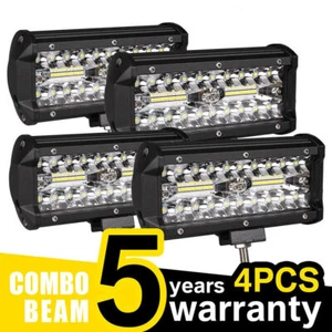 4PCS LED Work Light Bar Flood Spot Lights Driving Lamp Offroad Car Truck SUV 12V - Picture 1 of 18