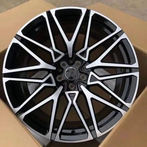22" STAGGERED BLACK MACHINE WHEELS RIMS FITS BMW 5X112 X5 M50i G05 22X9.5/10.5 - Picture 1 of 4