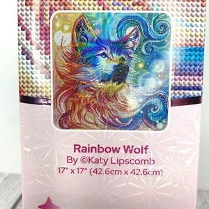 Diamond Art Club Kit Rainbow Wolf 17x17 Hágalo Usted Mismo Diamond Art Kit Completo Nuevo en Caja - Imagen 1 de 8
