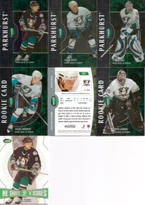 2002-03 Parkhurst by ITG Anaheim Mighty Ducks Master Team Set (7)