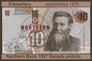 northern bank ltd Belfast £10 Ten pounds real paper currency money 1997 - Picture 1 of 2
