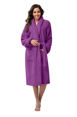 Albornoz Coral Polar Spa Bata Chal - UNISEX - Grueso - MUY SUAVE - Largo Foto 1 de 4