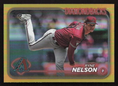 2024 Topps Series 1 #334 Ryne Nelson Gold Foil Parallel SP - Image 1 of 2