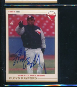 2003 Grandstand #36 Floyd Rayford River Bandits Signed Autograph (DO43) SWSW6