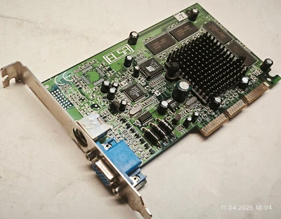 Vintage AGP 3D VGA Card ELSA GLADIAC 311 (Nvidia GeForce2 MX200) 32 MB RAM - Image 1 of 4