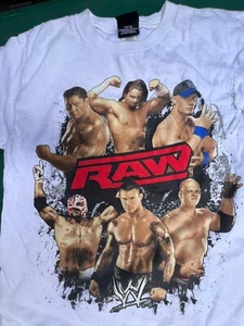 WWE 2008 Raw Shirt Vintage Youth Medium John Cena Jeff Hardy Jericho NICE - Picture 1 of 8