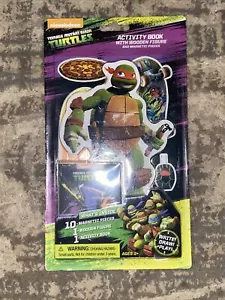 Teenage Mutant Ninja Turtles Action Figure Activity Book with Wooden Figure NEW - Picture 1 of 2
