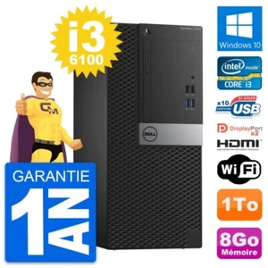 PC tour DELL OptiPlex 7040 Intel i3-6100 RAM 8Go Scheibe 1To HDMI Windows 10 - Bild 1 von 6