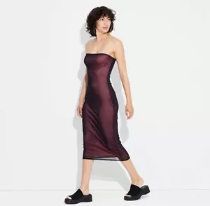 NWT Wild Fable Tube Mesh Midi Bodycon Dress Size XL - Picture 1 of 9