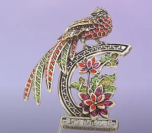 HEIDI DAUS Imperial Pheasant Crystal Pin BEAUTIFUL BIRD COLLECTOR'S PC SWAROVSKI - Picture 1 of 5