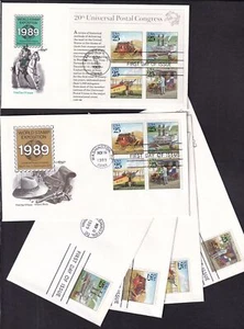 1989 Traditional Mail Delivery Sc 2434-7 2438 full set of 6 Artmaster cachets - Picture 1 of 2