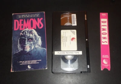 Demons (VHS, 1985) Dario Argento Bava Horror New World Video Rare OOP Cut Box - Image 1 of 4