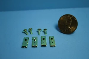 Dollhouse Miniature Plastic Door Hardware Handle Plates with Locks Knobs CB2724 - Picture 1 of 1