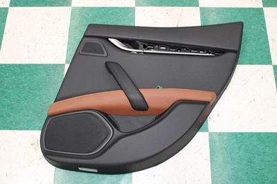 14-20 Ghibli Rear Black Marrone Tan Passenger Right RH Door Trim Panel OEM WTY - Image 1 of 4