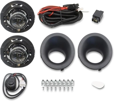 Kit de luces antiniebla transparentes con cableado de bombilla para Dodge Challenger 2014 2015 2016 2017 2018 Foto 1 de 4