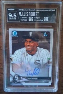 2018 Bowman Chrome Luis Robert 1st Auto HGA 9.5 Gem Mint Rookie RC White Sox - Bild 1 von 2