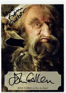 The Hobbit The Desolation of Smaug Autograph JC-P John Callen INSCRIPTION #53/75 - Picture 1 of 4