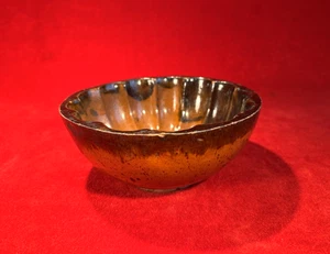 ANTIQUE INDIAN WARS ERA SMALL REDWARE BUNDT CAKE BOWL / BEAUTIFUL GLAZE 6.5" DIA - Bild 1 von 8
