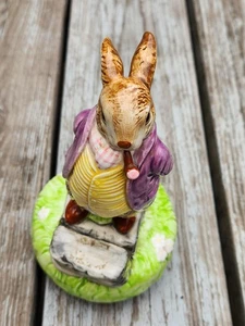 Vintage Beatrix Potter alte Mr. Bunny Spieluhr Figur Schmid Japan handbemalt - Bild 1 von 10