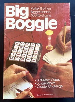 VTG PARKER BROTHERS BIG BOGGLE WORD GAME NEW SEALED Factory Wrap - Image 1 of 3