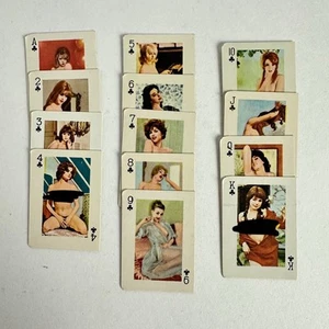 Vintage Nude Women Models 13 Clubs Mini Playing Cards - Picture 1 of 3