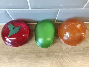Ernesto Vintage Fridge Storage Containers Tomato Avocado & Orange Set Of 3  - Picture 1 of 10