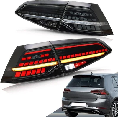 For 2012–2020 Volkswagen Golf MK7 MK7.5 GTI TSI TDI LED Tail Lights Pair L+R - Image 1 of 4