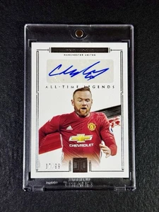 2020-21 Panini Impeccable EPL Wayne Rooney All Time Legends Auto /99 Man United - Picture 1 of 3