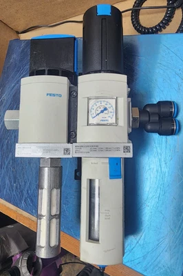 🤠 VÁLVULA BIESTABLE FESTO 3/2 MS6-EM1-1/2-S Y REGULADOR MS6-LFR-1/2-D7-E-R-V-AS Foto 1 de 4