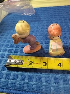 VTG. TWO ORNAMENTS GIRL AND BOY - Picture 1 of 9