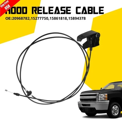 20968782 Hood Latch Release Cable with Handle For 2007-13 GMC Sierra 1500 2500HD Foto 1 de 4