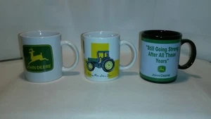 ☆ LOT OF 3 JOHN DEERE TRACTOR COFFEE MUG CUP -FREE SHIPPING  - Picture 1 of 11