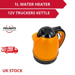 Portable 12V Kettle – 1L Heater for Lorries, Vans, Trucks & Camping Adventures - Picture 1 of 5