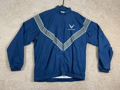 Chaqueta cortavientos para hombre M cremallera completa uniforme de entrenamiento físico fuerza aérea de Estados Unidos azul Foto 1 de 4