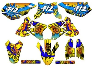 2005-2023 DRZ 400 SM ZANY Yellow Senge Graphics Kit Compatible with Suzuki - Picture 1 of 10