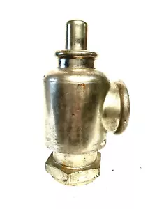 CA 1895 SELTENER FUND GROSSES AMERIKANISCHES DAMPFMESSGERÄT CO NICKEL AUF MESSING ADJ SICHERHEITSVENTIL - Bild 1 von 6