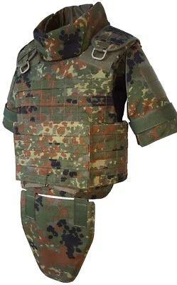 Körperschutz Plattenträger Flecktarn Weste MOLLE Größe L - Bild 1 von 4