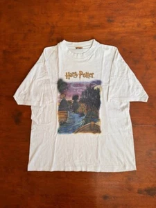 CAMISETA DE ALGODÓN HOGWARTS VINTAGE HARRY POTTER 2001 TALLA L - Imagen 1 de 7