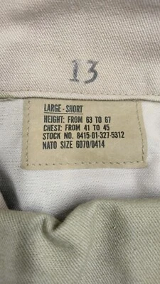 Desert  DCU Shirt/ Coat Winter weight Large/Short (see tag picture). New - Image 1 of 4